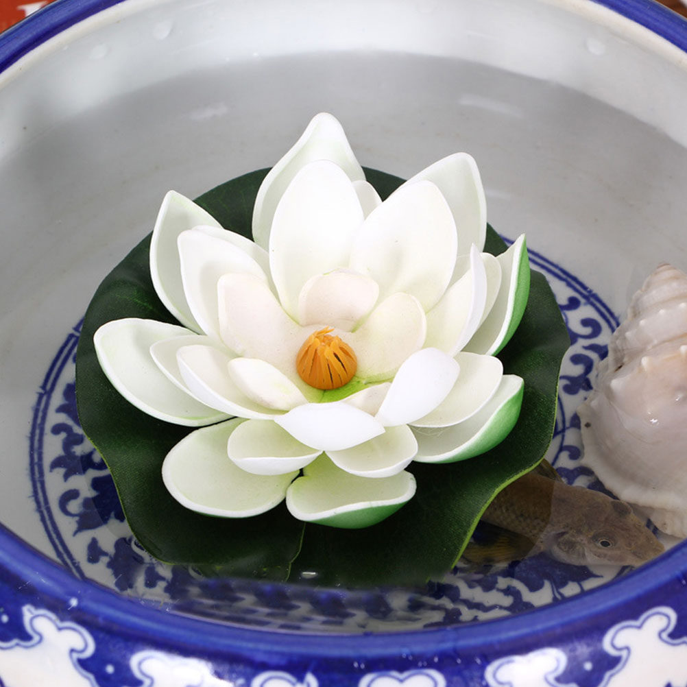 8Pcs Simulation Lotus Floating - огляд і ціна Aquarium Plants