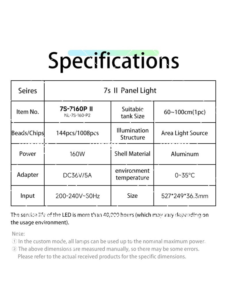 Aquarium LED Light 160W RGB Fu - огляд і ціна Aquarium Light